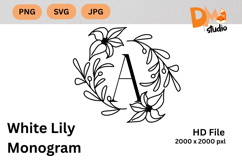 White Lily Monogram Product Image 1