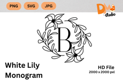 White Lily Monogram Product Image 1