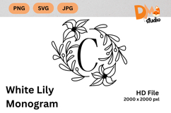 White Lily Monogram Product Image 1