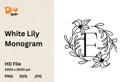 White Lily Monogram Product Image 1