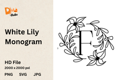 White Lily Monogram Product Image 1