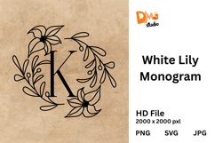 White Lily Monogram Product Image 1