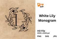 White Lily Monogram Product Image 1