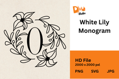 White Lily Monogram Product Image 1