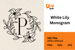 White Lily Monogram Product Image 1