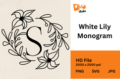 White Lily Monogram Product Image 1