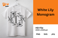 White Lily Monogram Product Image 1