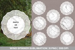 White Marble Stone Wind Spinner | Sublimation Spinner Design Product Image 1