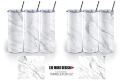 White Marble Stone | Tumbler Sublimation Wrap Product Image 4