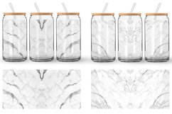 Glass Can Wraps White Marble Stone Product Image 5