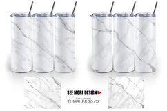 White Marble Stone | Tumbler Sublimation Wrap Product Image 5