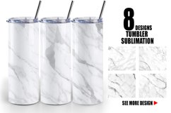 White Marble Stone | Tumbler Sublimation Wrap Product Image 1