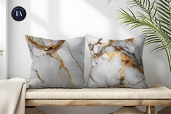 White Marble Gold Veins Luxury Texture Digital Paper Product Image 2