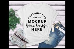 Bella Canvas 3001 t-shirt mock-up WHITE Product Image 1