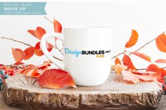 White Mug Mock for Thanksgiving, Fall