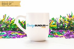 White Mug Mock up for Mardi Gras Product Image 1