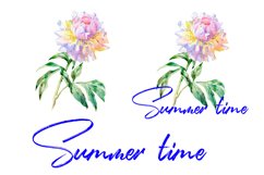 Peony watercolor - sublimation design Product Image 2