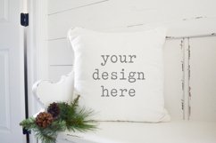 Christmas Pillow Mockup | Add SVG Sublimation Clipart Design Product Image 1