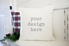 Christmas Pillow Mockup | Add SVG Sublimation Clipart Design Product Image 1