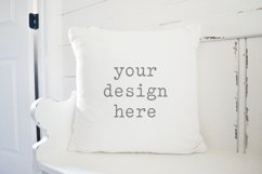 Square Pillow Mockup | Add SVG Sublimation Clipart Design Product Image 1