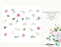 dusty rose floral clipart