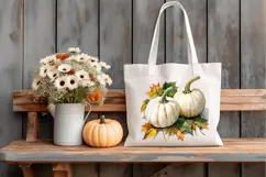 White Pumpkins Autumn Watercolour Product Image 3