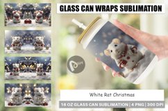 Glass Can Wraps White Rat Christmas Product Image 1