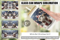 Glass Can Wraps White Rat Christmas Product Image 1