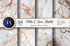 Rose Gold White Marble Pattern ToneX Digital Paper Product Image 1