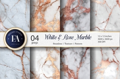 Marble White Rose Gold Seamless Tone Digital Paper Product Image 1