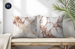 Rose Gold White Marble Tone Seamless Digital Paper Product Image 2