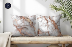 Marble White Rose Gold Seamless Tone Digital Paper Product Image 2