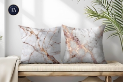 White Rose Gold Marble Tone Seamless Digital Paper Product Image 2