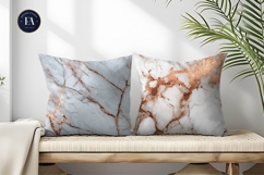 Marble White Rose Gold Seamless Tone Digital Paper Product Image 2