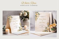 White Roses Watercolor Set - AI-Generated - 10 PNG Product Image 10