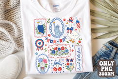 Cottagecore Floral USA Goose PNG, 4th Of July Png, Patriotic Product Image 1