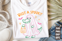 Halloween Gator PNG Preppy Ghost Gator SVG Boutique Fall Product Image 1