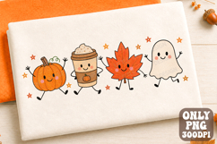 Cute Fall Pumpkin Ghost Pumpkin Spice PNG, Fall Shirt Design Product Image 1