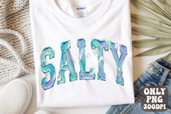 Hand Painted Salty PNG, Sarcastic Beach Png, Coquette Bow Product Image 1