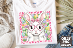Preppy Easter Bunny PNG | Retro Cute Easter Bunny Coquette Product Image 1