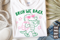 Back to School Alligator Teacher PNG SVG | Bruh We Back SVG Product Image 1