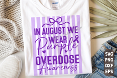 In August We Wear Purple SVG PNG | Overdose Awareness Product Image 1
