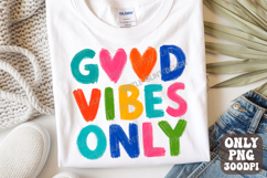 Good Vibes Only PNG, Mental Health Png, Hand Painted Product Image 1