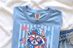 4th Of July Raccoon PNG Striped Patriotic Funny Raccoon PNG Product Image 3