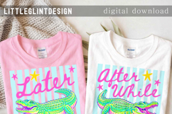 Later Gator PNG, After While Crocodile PNG Bundle Girly Kid Product Image 2