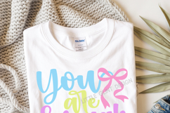 Preppy You Are Enough SVG PNG | Coquette Christian Shirt Product Image 2