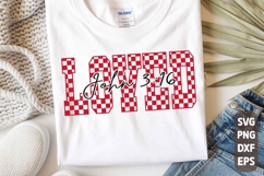 Christian Valentines SVG PNG | Loved John 3:16 Shirt Design Product Image 1