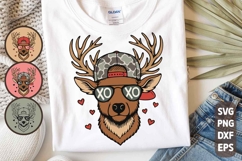 Valentine Buck Camo SVG PNG | Boys Valentines Deer Camo Cap Product Image 1