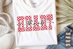 Checkered Valentine Heart Throb SVG PNG | Boy Valentine Gift Product Image 1