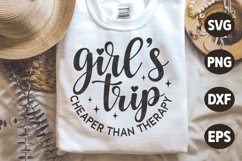 Girl&#039;s Trip SVG | Girls Quotes PNG | Summer Vacation Shirt Product Image 4